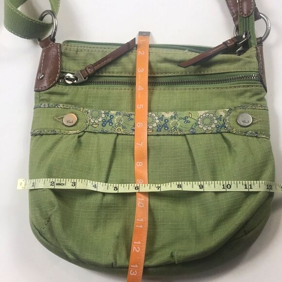 RARE FOSSIL VINTAGE ORIGINAL CANVASS AND LEATHER CROSSBODY WOMEN’S BAG - Picture 8 of 16